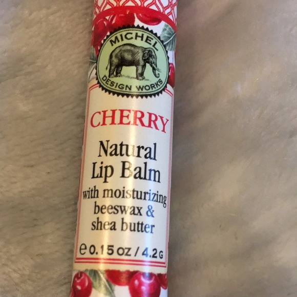 Michel Design Works Cherry Lip Balm NWT .15 oz moisturize shea butter bees wax - Picture 6 of 13